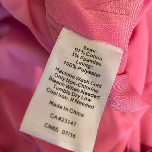 Talbots womens skirt 10 MP petite stretch knee pattern blue pink business casual - Picture 6 of 8